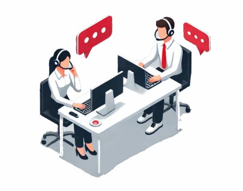 ITL-Mitarbeiter im technischen Support am Telefon